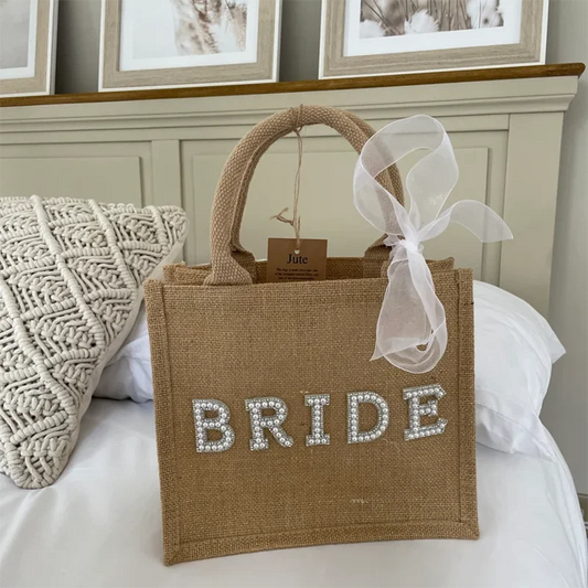 Bride Honeymoon Tote Beach Bag Bridal Shower Gift Bag for Bride To Be