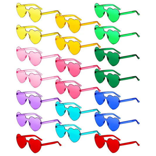 80-20Pcs Wedding Gifts for Guests Candy Color Frameless Glasses