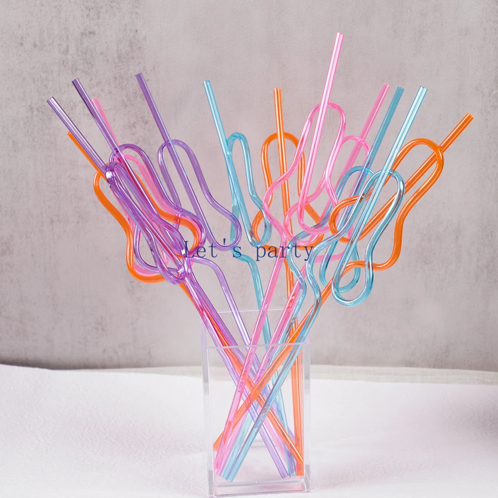 10Pcs Funny Penis Drinking Straws Bachelorette Hen Party Bridal Shower