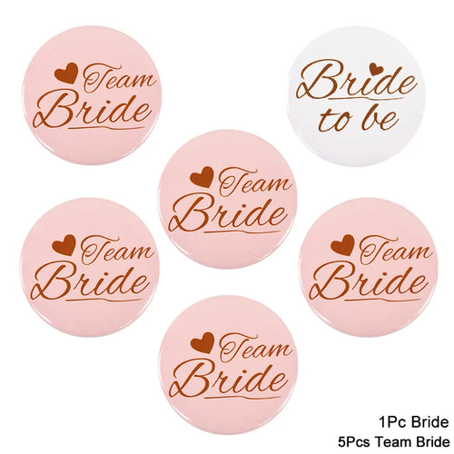 12/1pcs Bride to be Team Bride Badge for Wedding Bridal Shower