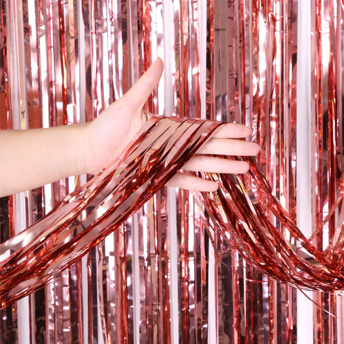 2/3M Party Background Wedding Decoration Foil Fringe Curtain Sequin