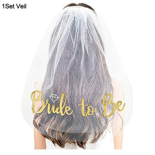 Wedding Decoration Bridal Shower Veil Team Bride To Be Satin Sash